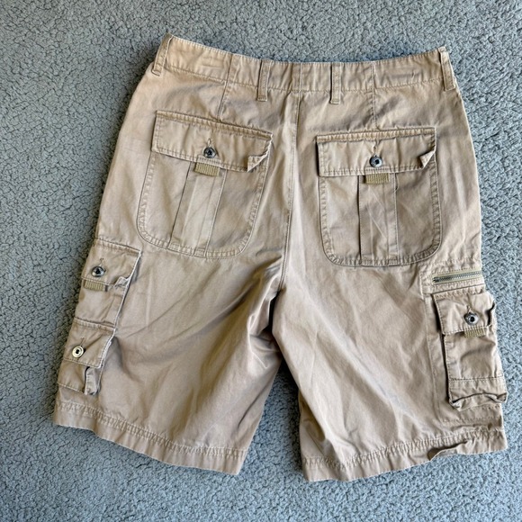 Tommy Hilfiger Mens Cargo Shorts Tan Khaki Multi Pocket Cotton Size 30 - Picture 12 of 15